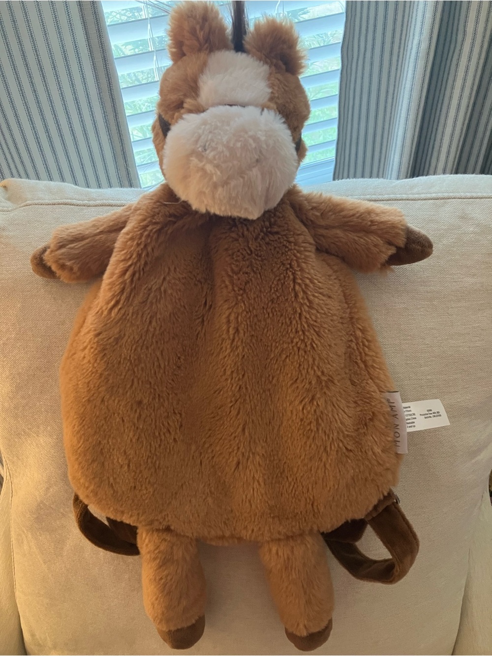 Mon Ami Truffles Horse Backpack - Soft Cozy Carry